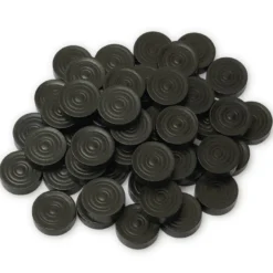 Spielsteine aus Holz, natur/schwarz, 21 mm ø, 100 Stück