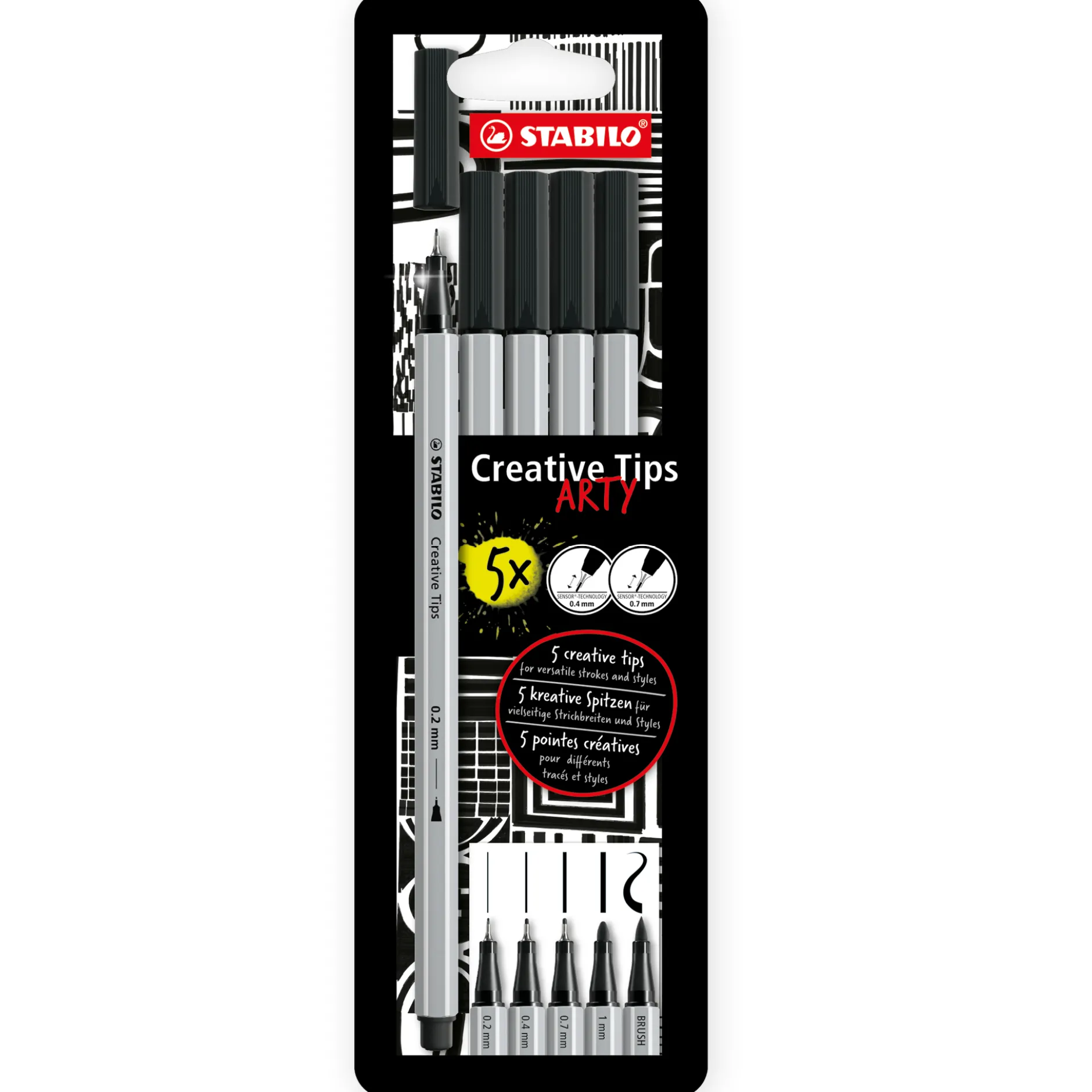 Stabilo Creative Tips Arty Multi-Liner, 5-tlg.