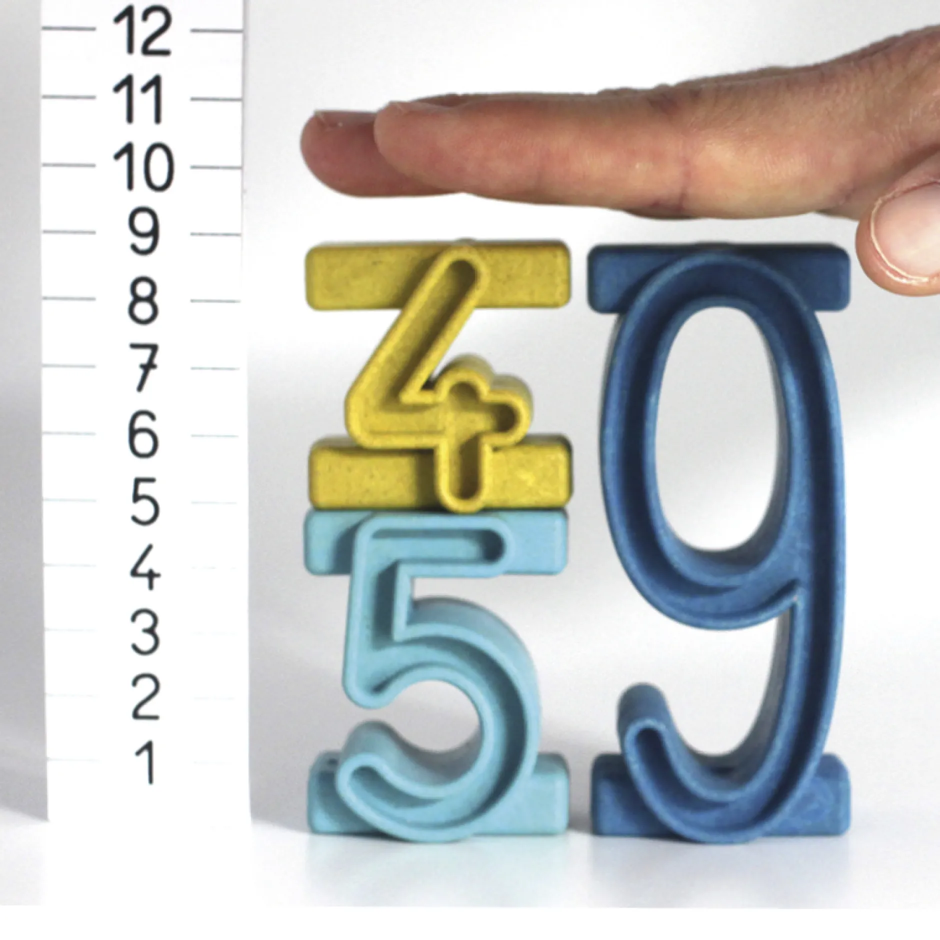 Stapel-Zahlen "Zahl-auf-Zahl", 34-tlg., "Montessori-Farben" "Montessori Premium"