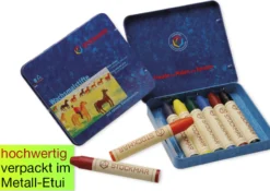 Stockmar-Wachsmalstifte, 8 Farben im Metalletui