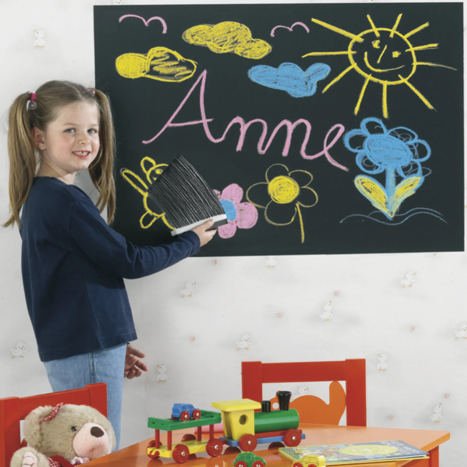 Tafelfolie selbstklebend, schwarz, 150 x 58 cm