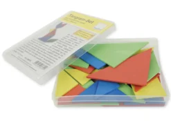 Tangram aus Re-Plastic opak, 28-tlg. = 4 Tangram in Box