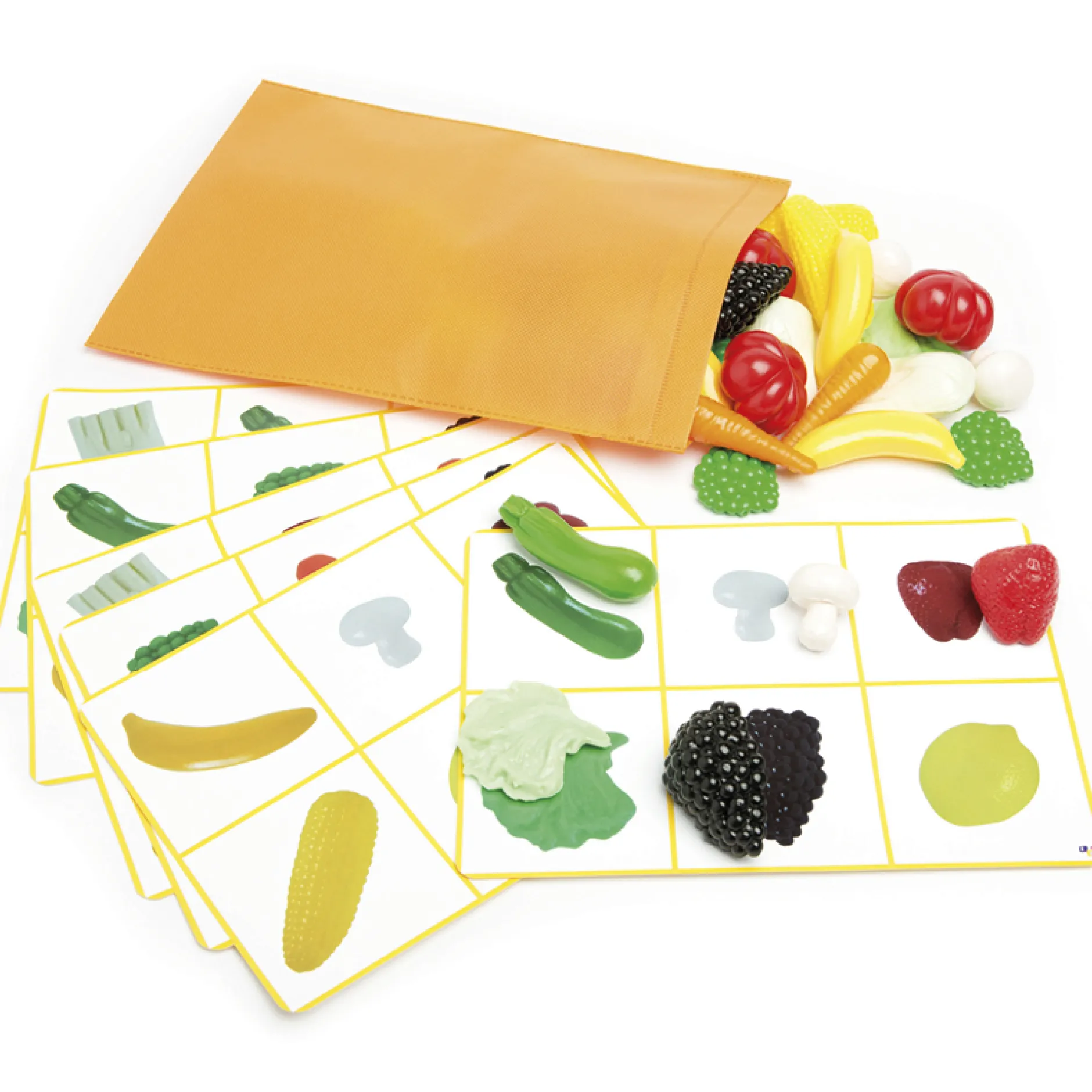 Tastspiel Früchte und Gemüse, 43-tlg.