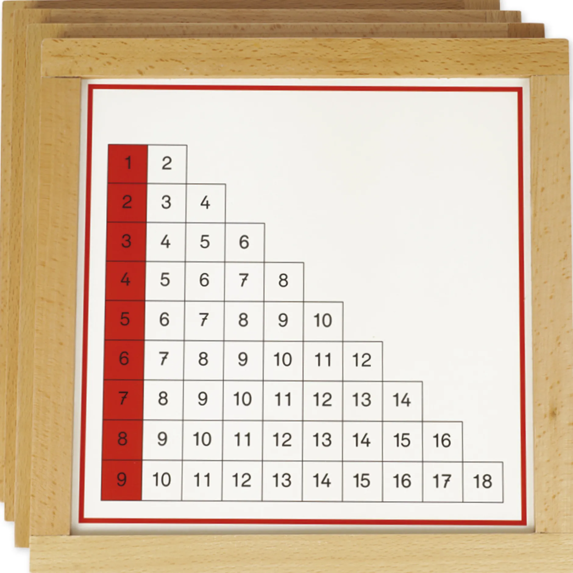 TimeTEX Additionstabellen im Holzrahmen "Montessori Premium"
