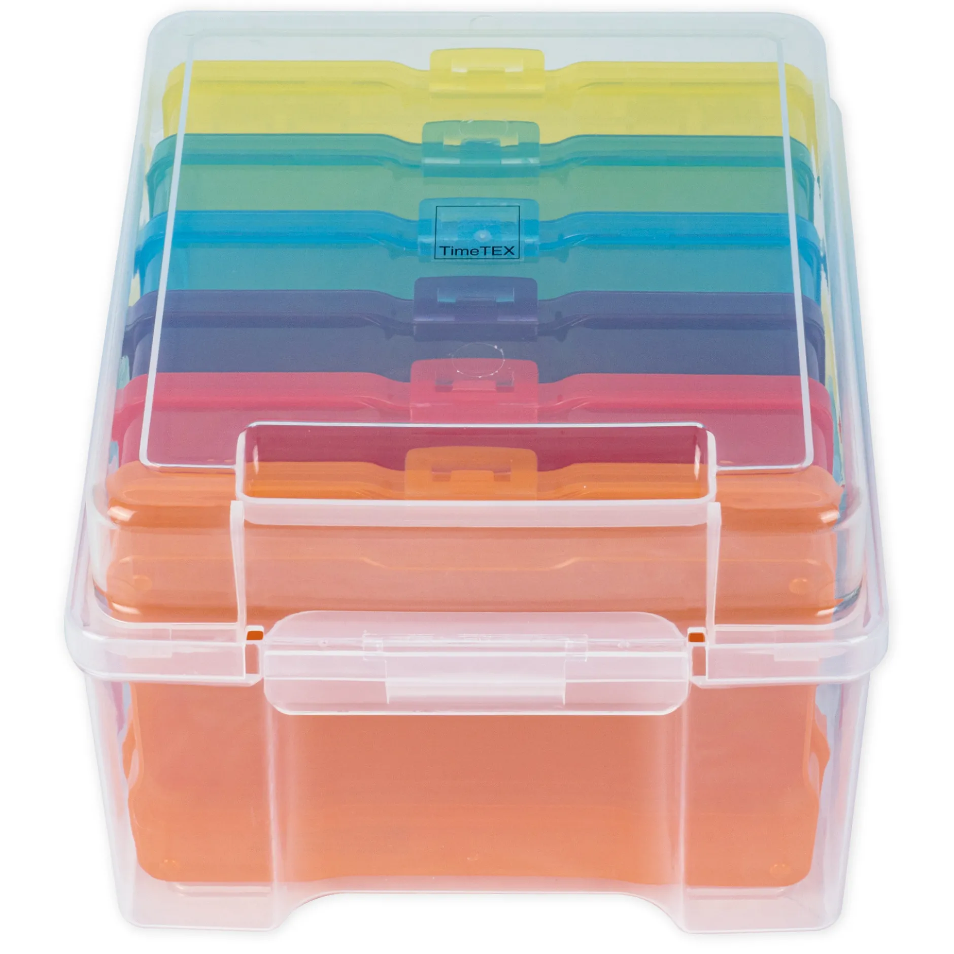 TimeTEX Farb-Boxen in der Box, transparent, 7-tlg.