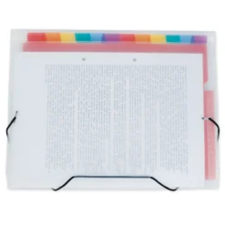 TimeTEX Fächermappe A4-Plus, transparent farbig