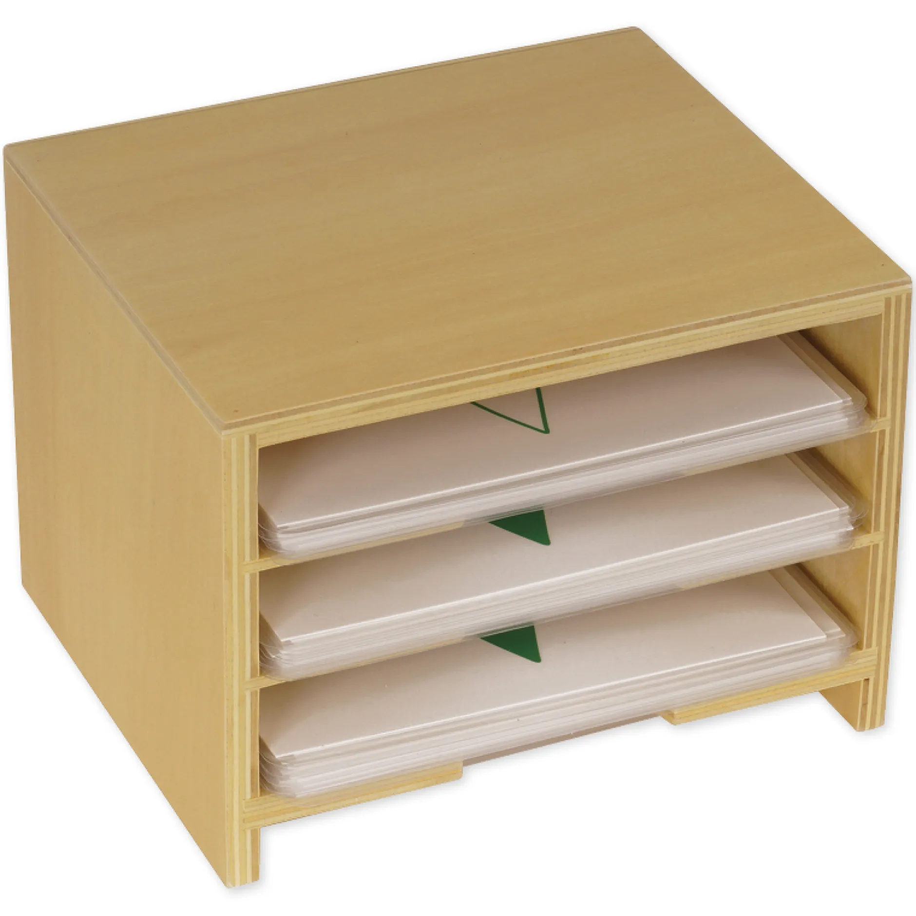 TimeTEX Kasten mit 3 Fächern für die botanischen Karten "Montessori Premium"