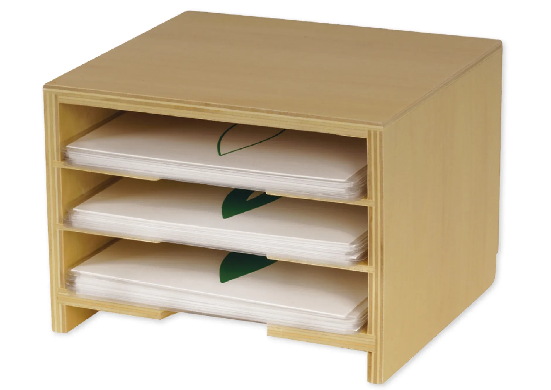 TimeTEX Kasten mit 3 Fächern für die botanischen Karten "Montessori Premium"