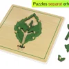 TimeTEX Kasten mit 3 Fächern für die botanischen Puzzles "Montessori Premium"