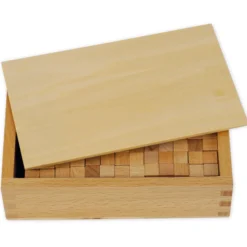 TimeTEX Kasten mit Kuben zum Rosa Turm "Montessori Premium"