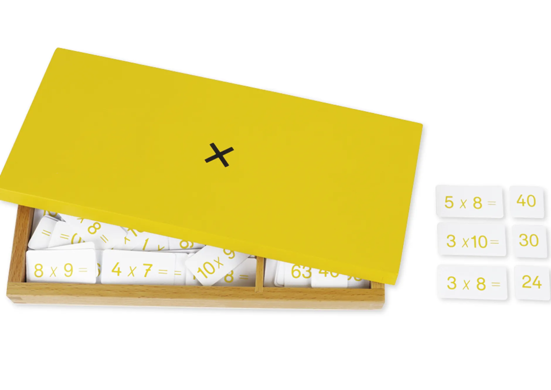 TimeTEX Kasten mit Multiplikationsaufgaben "Montessori Premium"