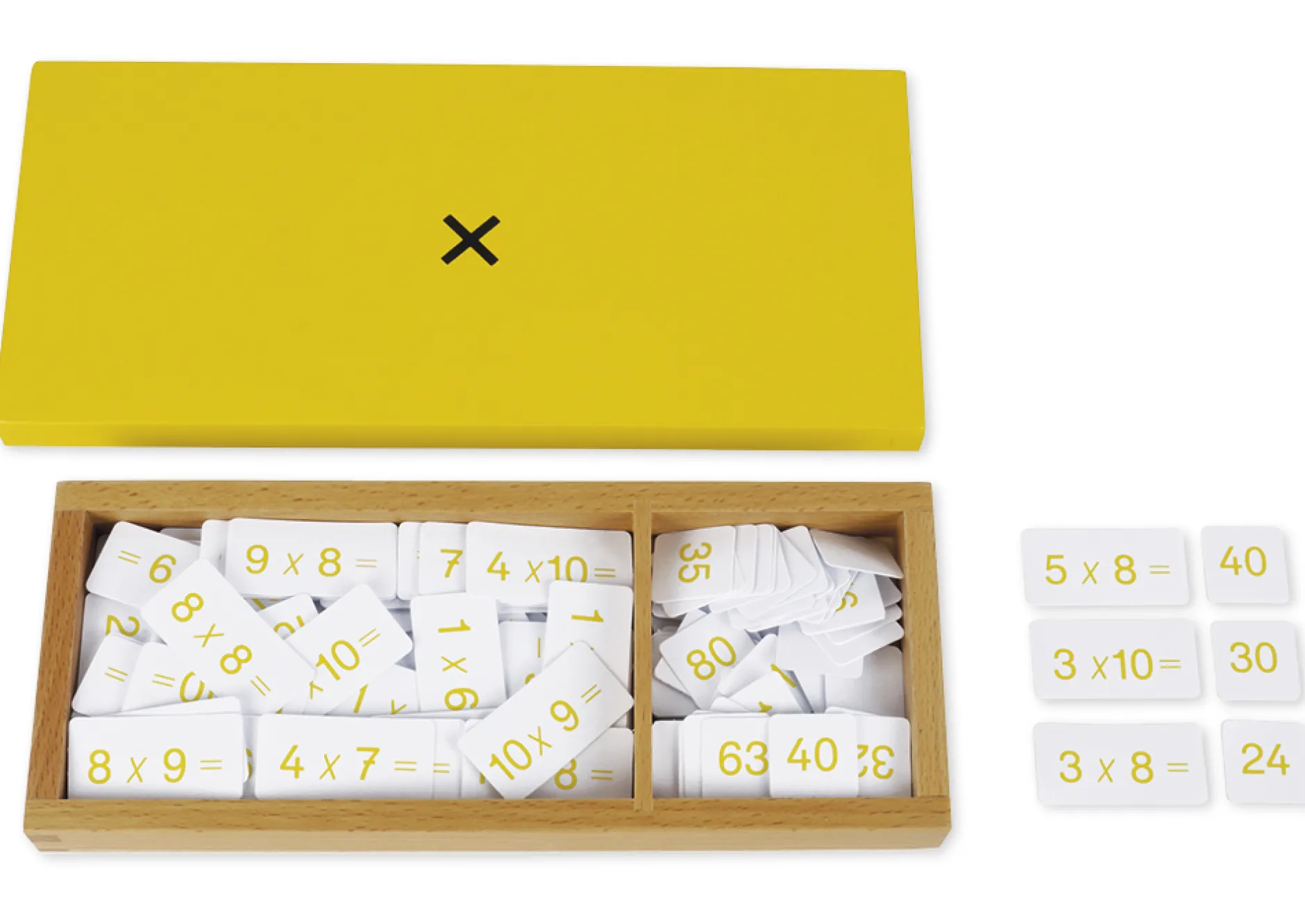 TimeTEX Kasten mit Multiplikationsaufgaben "Montessori Premium"