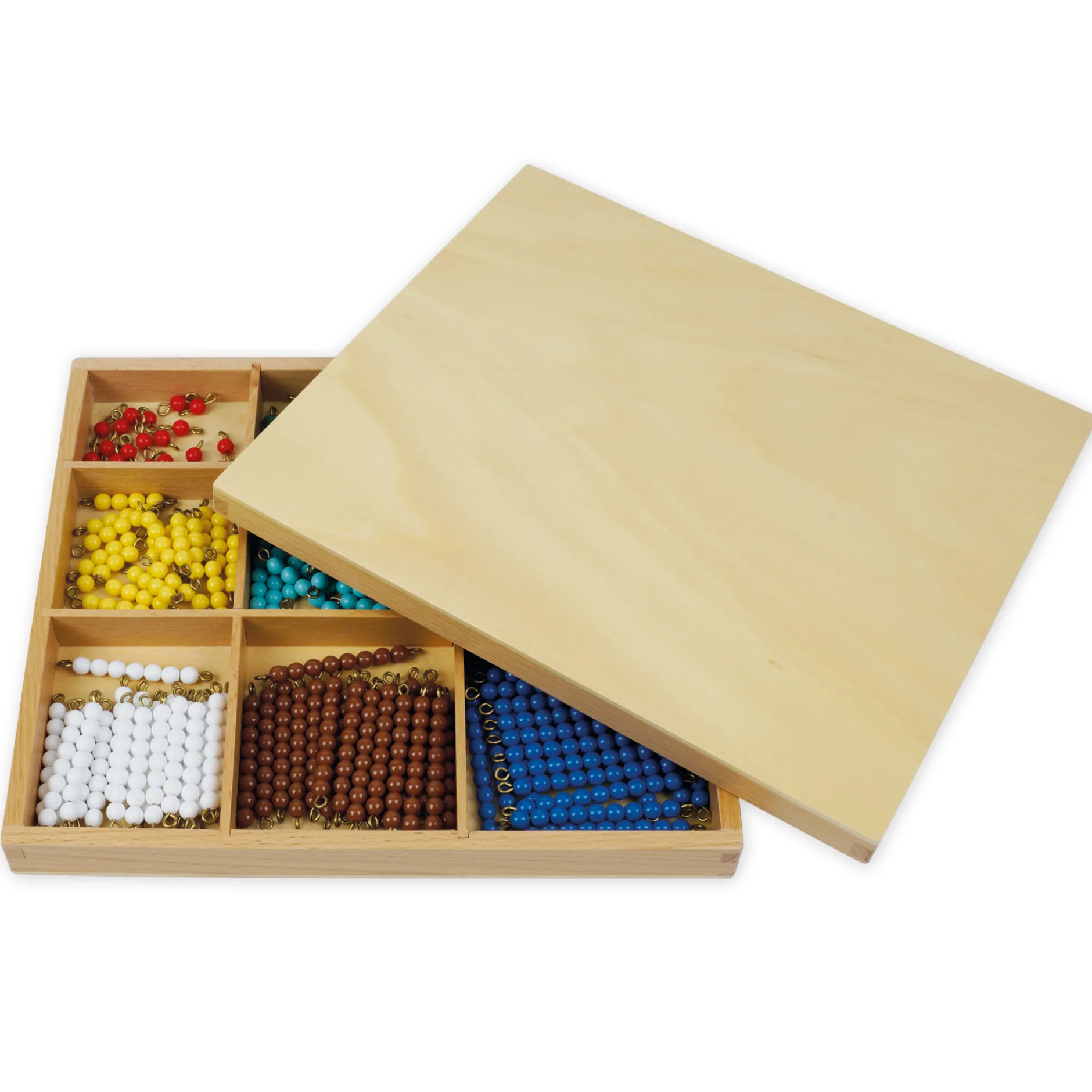 TimeTEX Kasten mit Perlenstäbchen für das Multiplikationsbrett "Montessori Premium"