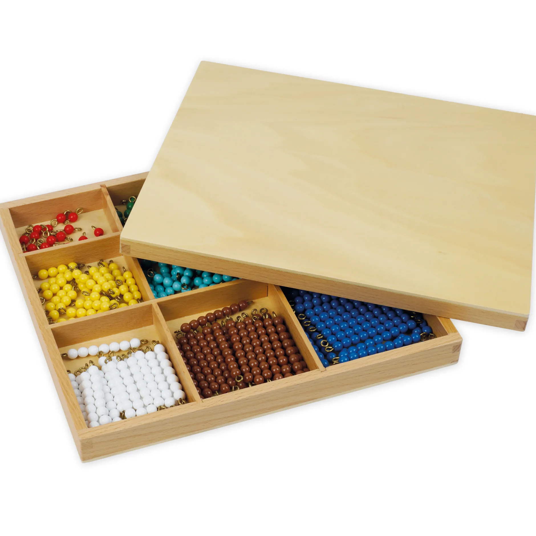 TimeTEX Kasten mit Perlenstäbchen für das Multiplikationsbrett "Montessori Premium"