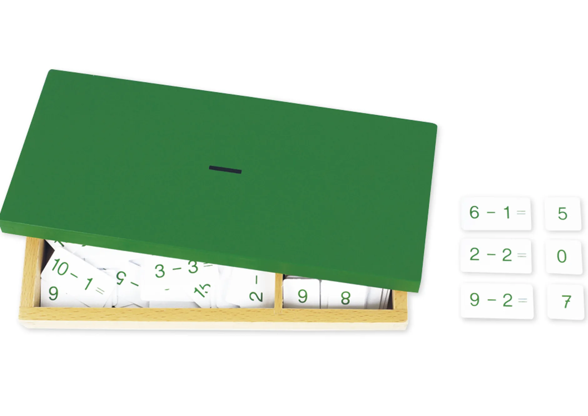 TimeTEX Kasten mit Subtraktionsaufgaben "Montessori Premium"