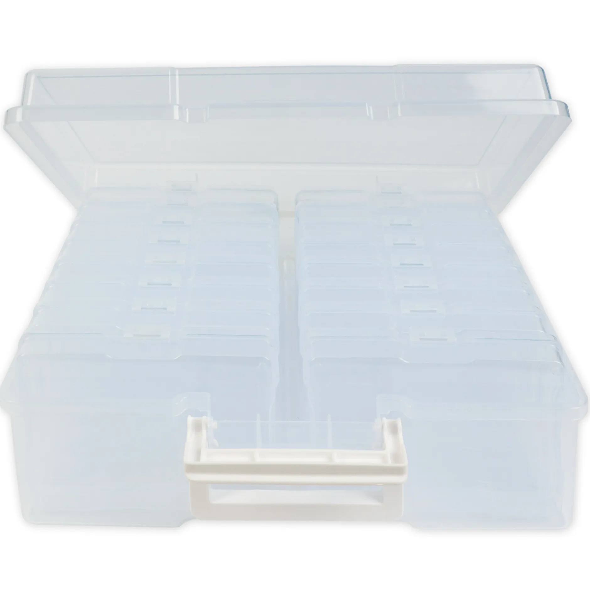 TimeTEX Klappdeckel-Boxen im Koffer, transparent, 17-tlg.