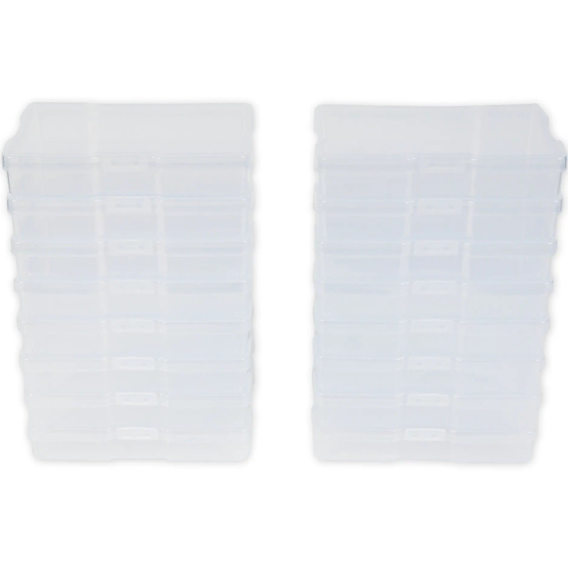 TimeTEX Klappdeckel-Boxen im Koffer, transparent, 17-tlg.