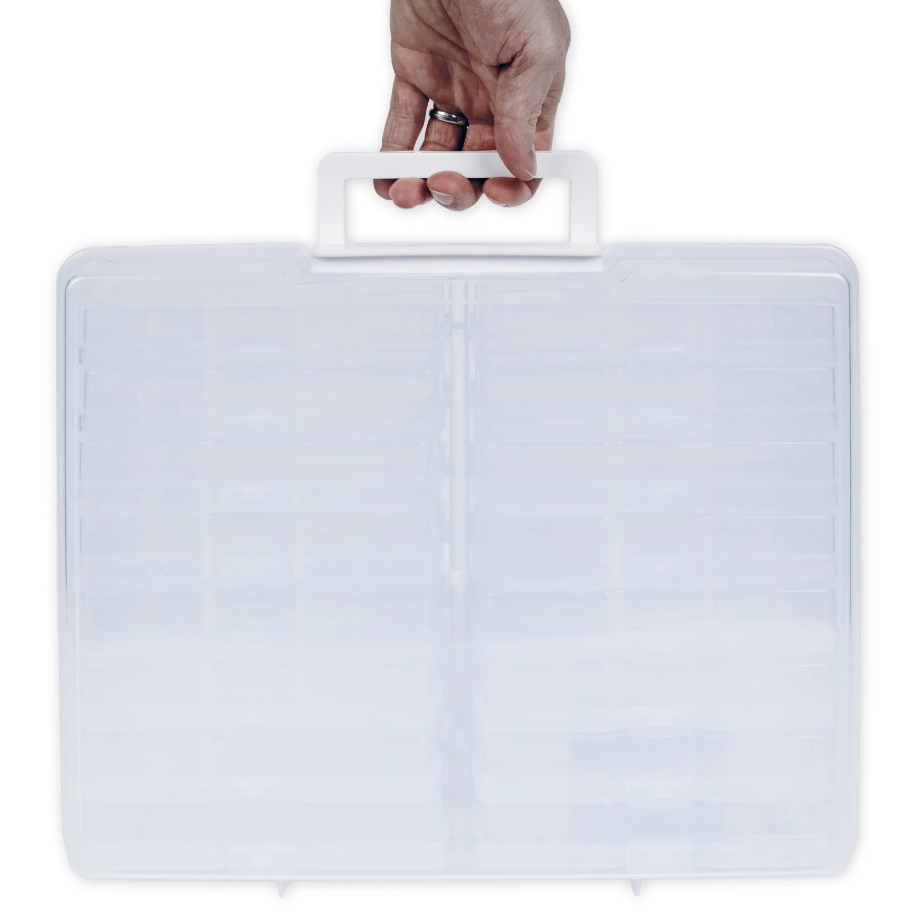TimeTEX Klappdeckel-Boxen im Koffer, transparent, 17-tlg.
