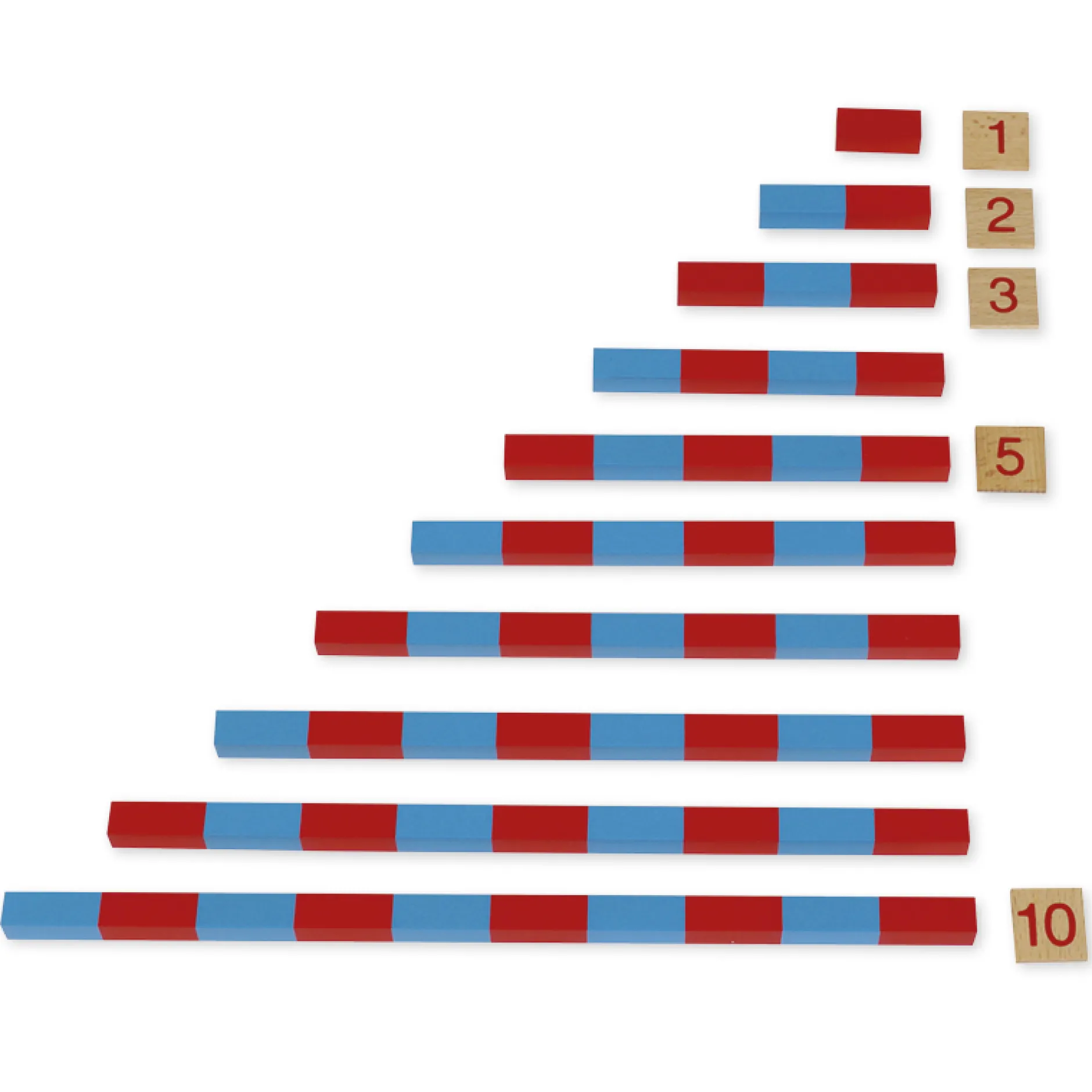 TimeTEX Kleine Numerische Stangen "Montessori Premium"