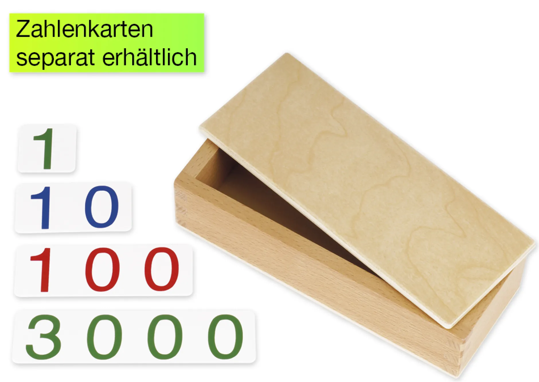 TimeTEX Kästchen für die kleinen Zahlenkarten "Montessori Premium"