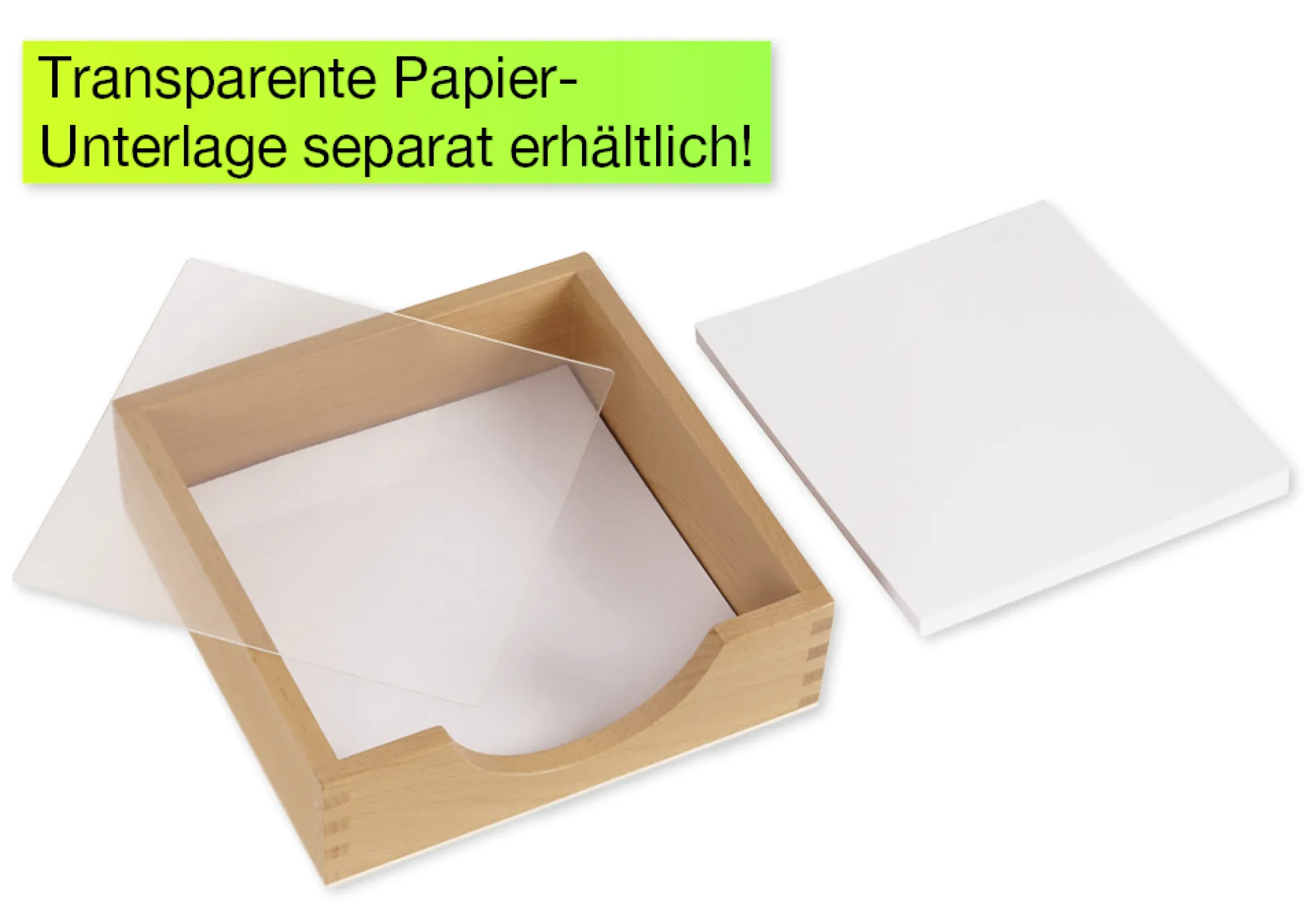 TimeTEX Kästchen für Einsatzfigurenpapier, 14 x 14 cm "Montessori Premium"