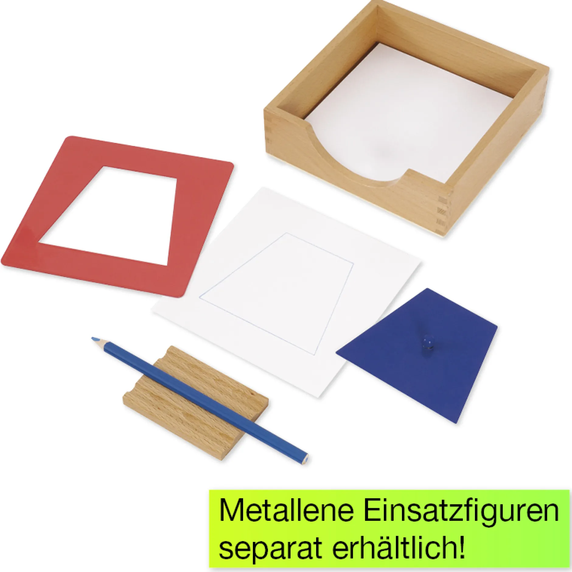 TimeTEX Kästchen für Einsatzfigurenpapier, 14 x 14 cm "Montessori Premium"