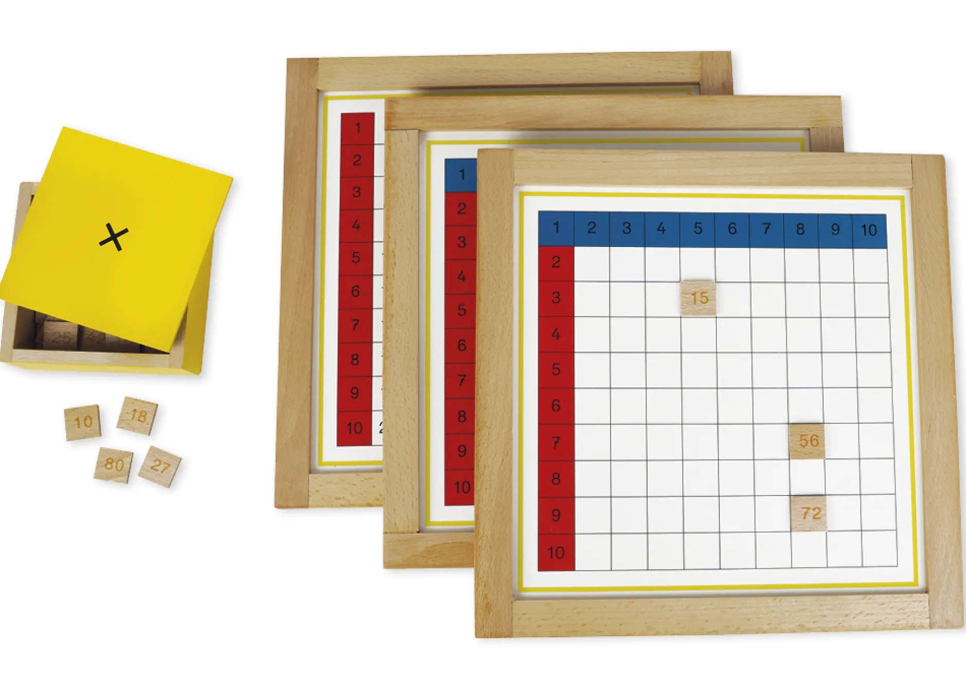 TimeTEX Multiplikationstabellen im Holzrahmen "Montessori Premium"