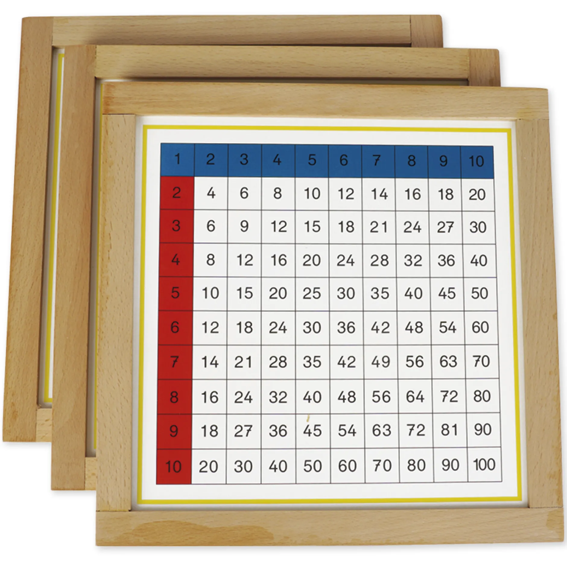 TimeTEX Multiplikationstabellen im Holzrahmen "Montessori Premium"