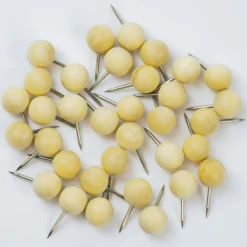 TimeTEX Natura-Büro-Set Pinnnadeln und Klammern aus Holz, 100-tlg.