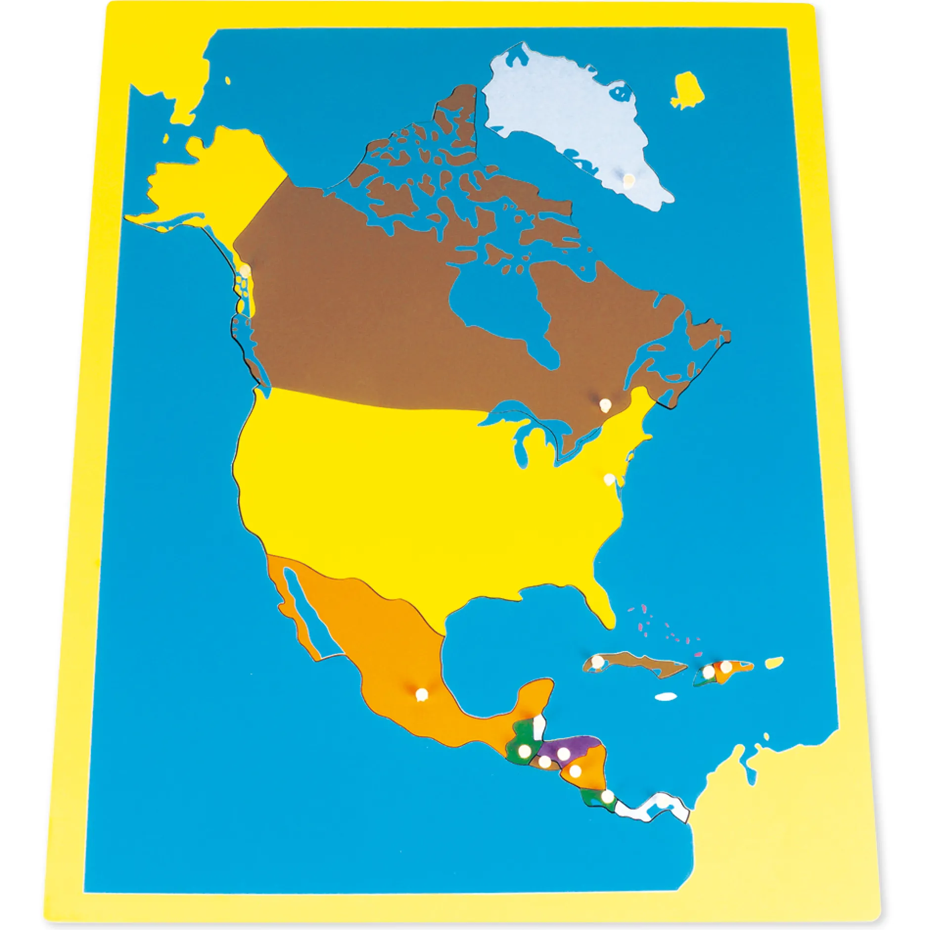 TimeTEX Puzzlekarte Nordamerika "Montessori Premium"