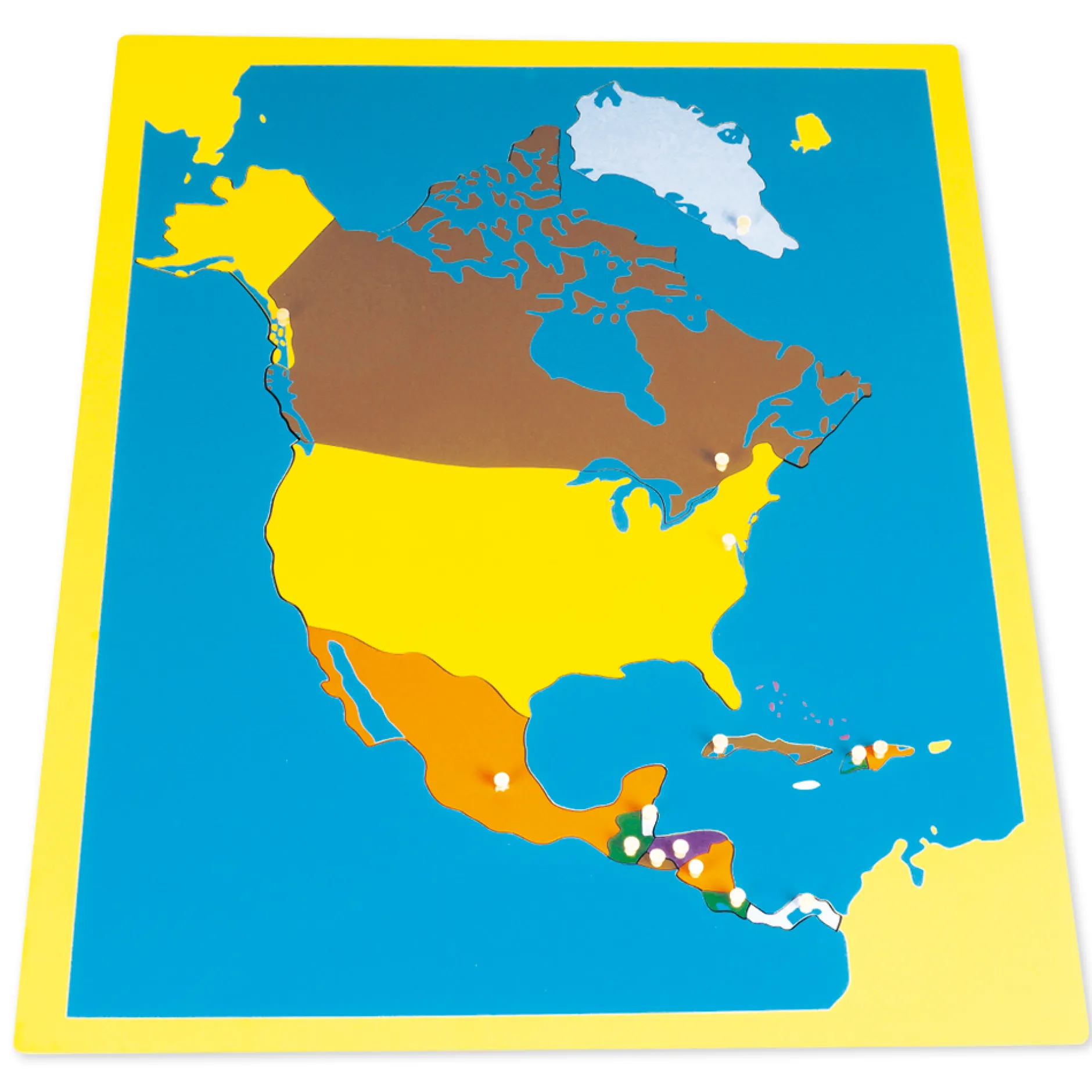 TimeTEX Puzzlekarte Nordamerika "Montessori Premium"