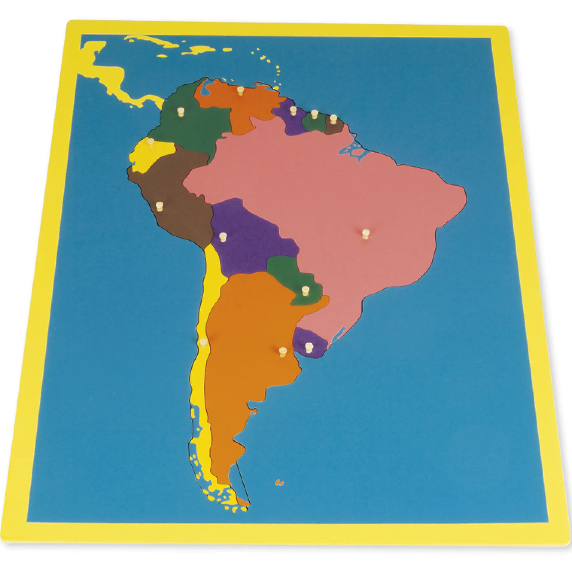 TimeTEX Puzzlekarte Südamerika "Montessori Premium"
