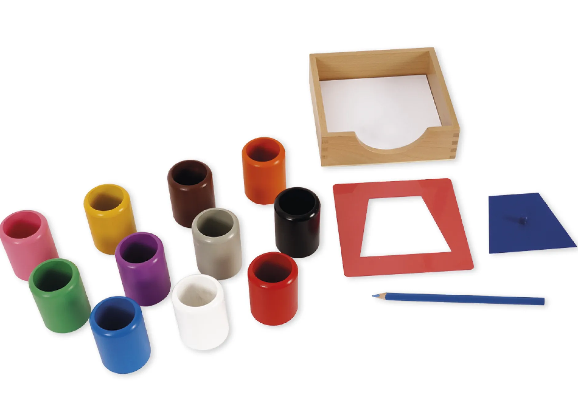 TimeTEX Satz mit 11 farbigen Bleistiftständern "Montessori Premium"