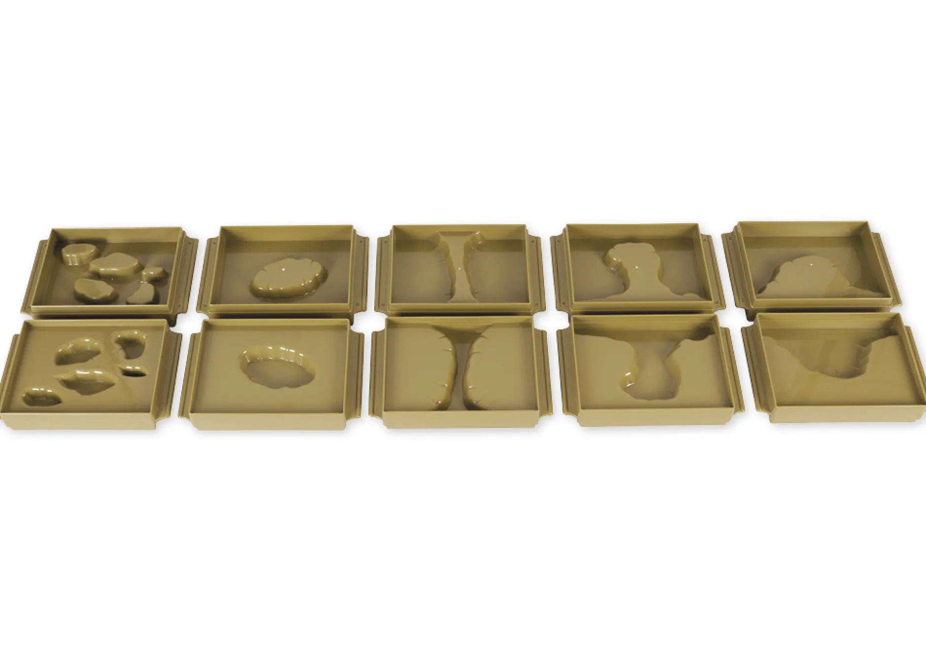 TimeTEX Schalen Land und Wasserformen, 10 Stück "Montessori Premium"