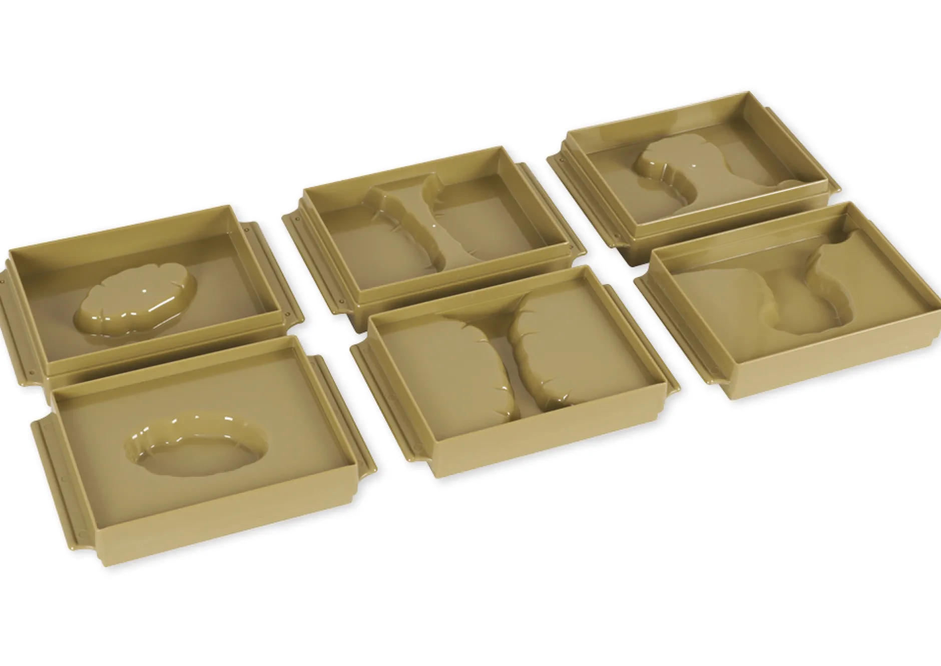 TimeTEX Schalen Land und Wasserformen, 10 Stück "Montessori Premium"