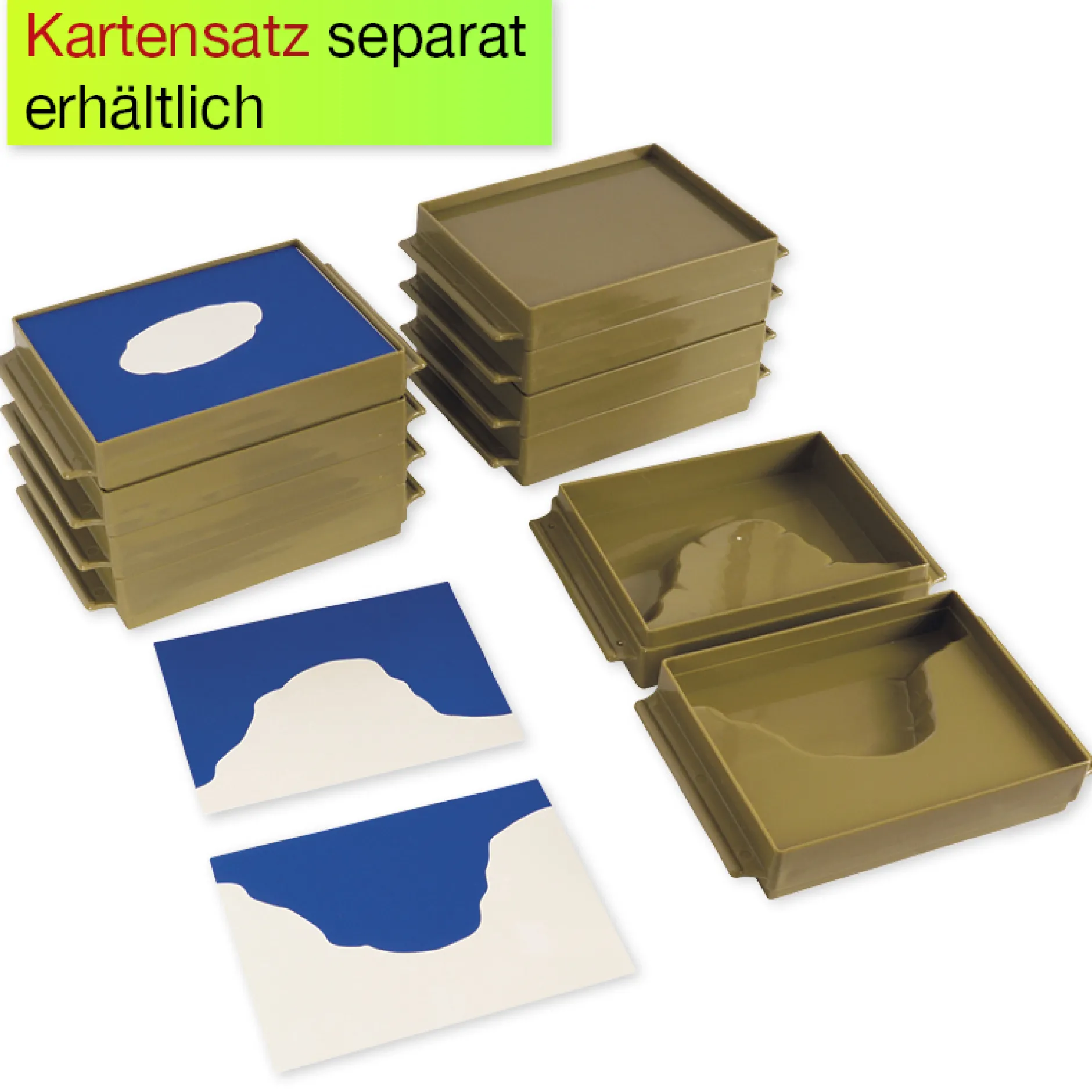 TimeTEX Schalen Land und Wasserformen, 10 Stück "Montessori Premium"