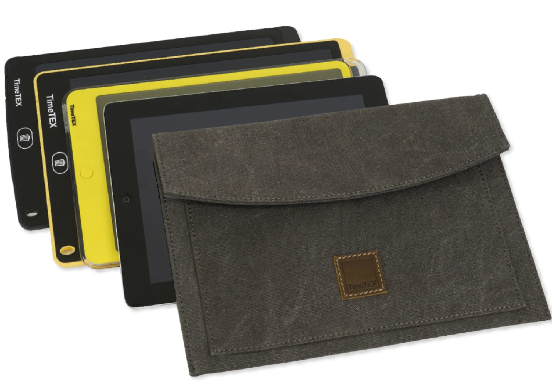 TimeTEX Tablet-Hülle aus Canvas mit Einstecktasche, 30x21 cm