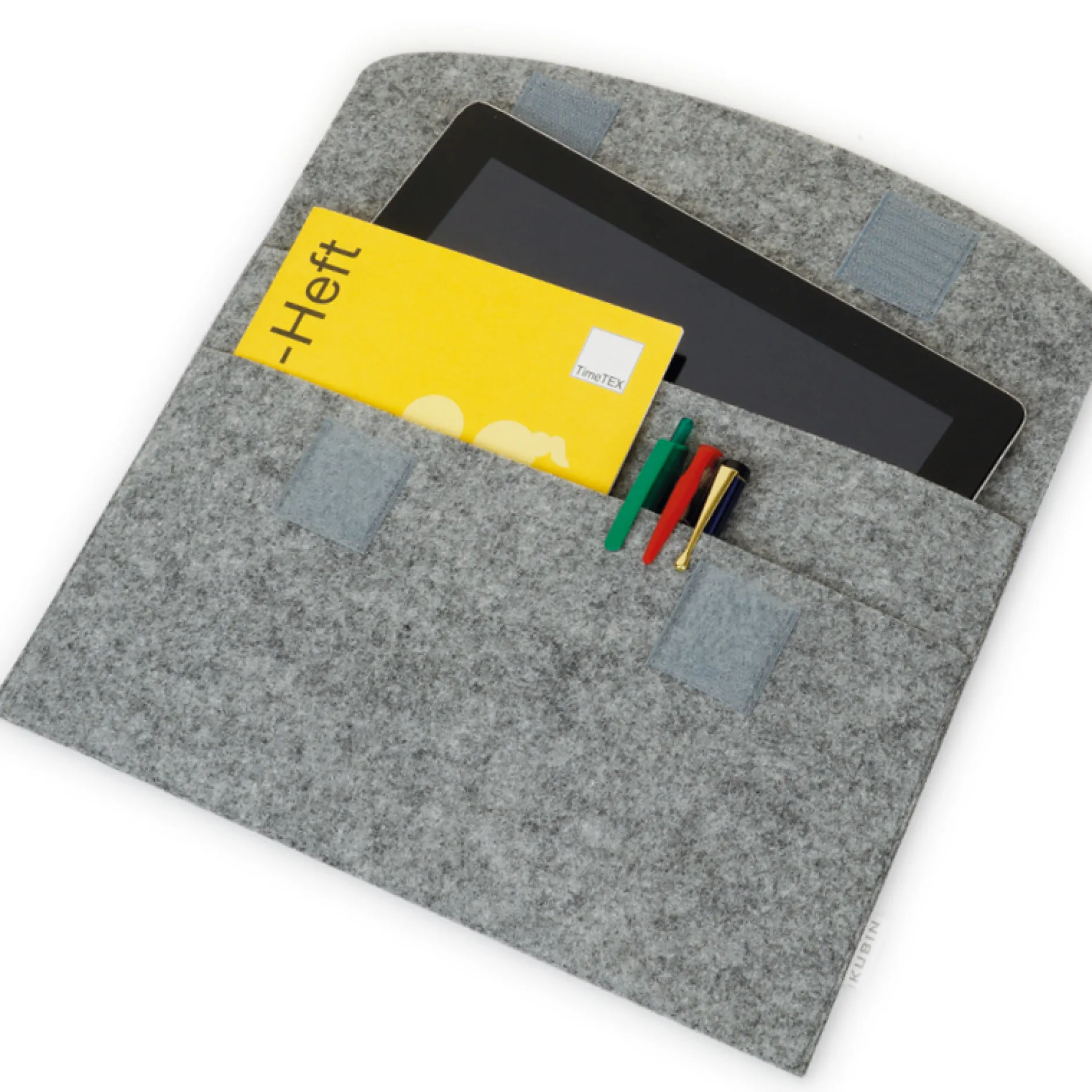 TimeTEX Tablet-Hülle aus Filz mit Einstecktasche, 30x20 cm