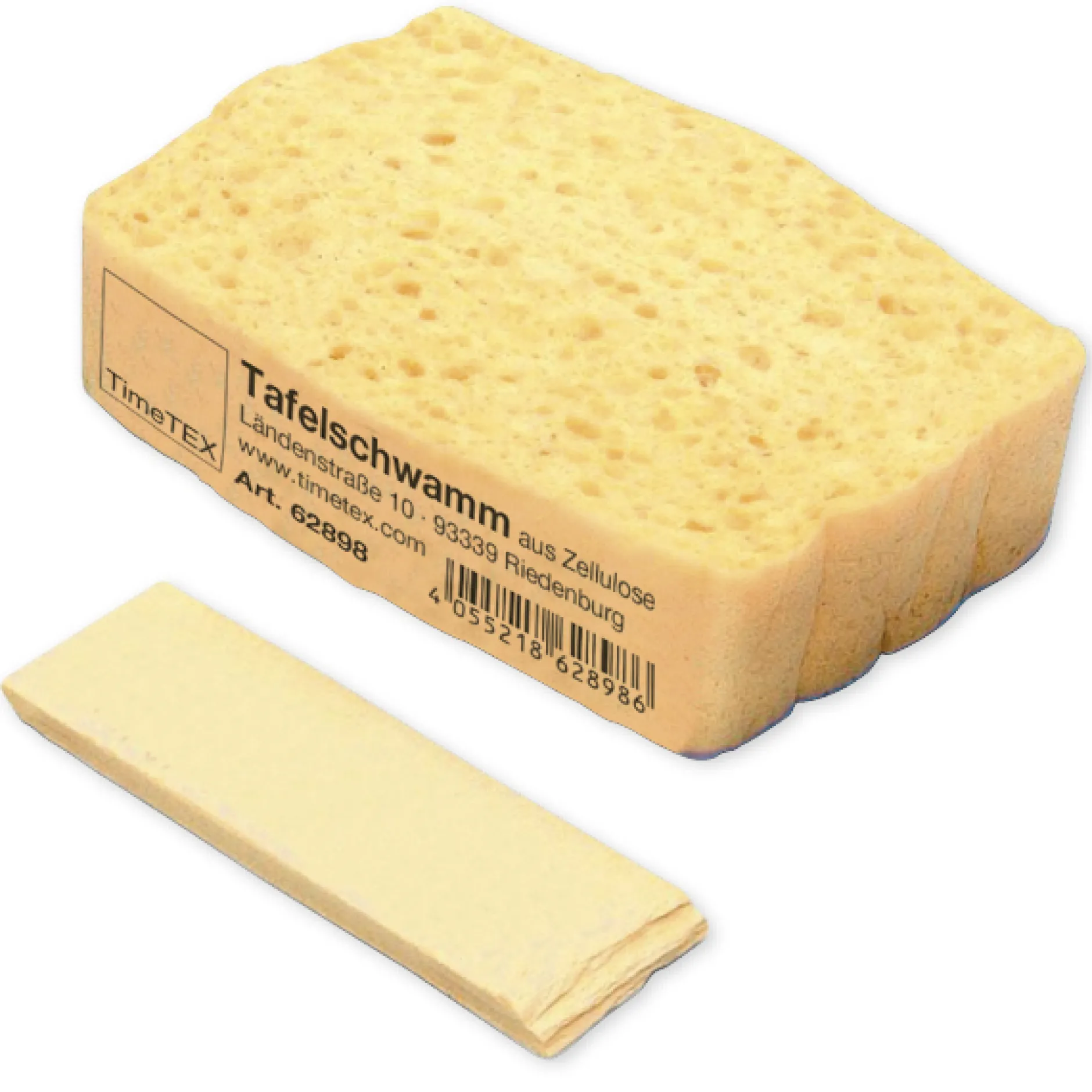 TimeTEX Tafelschwamm aus Zellulose, ca. 135x90x37 mm