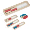 TimeTEX Taschen-Rechenrahmen Universal 4in1, 20-er Zahlenraum, rot/blau und rot/weiß