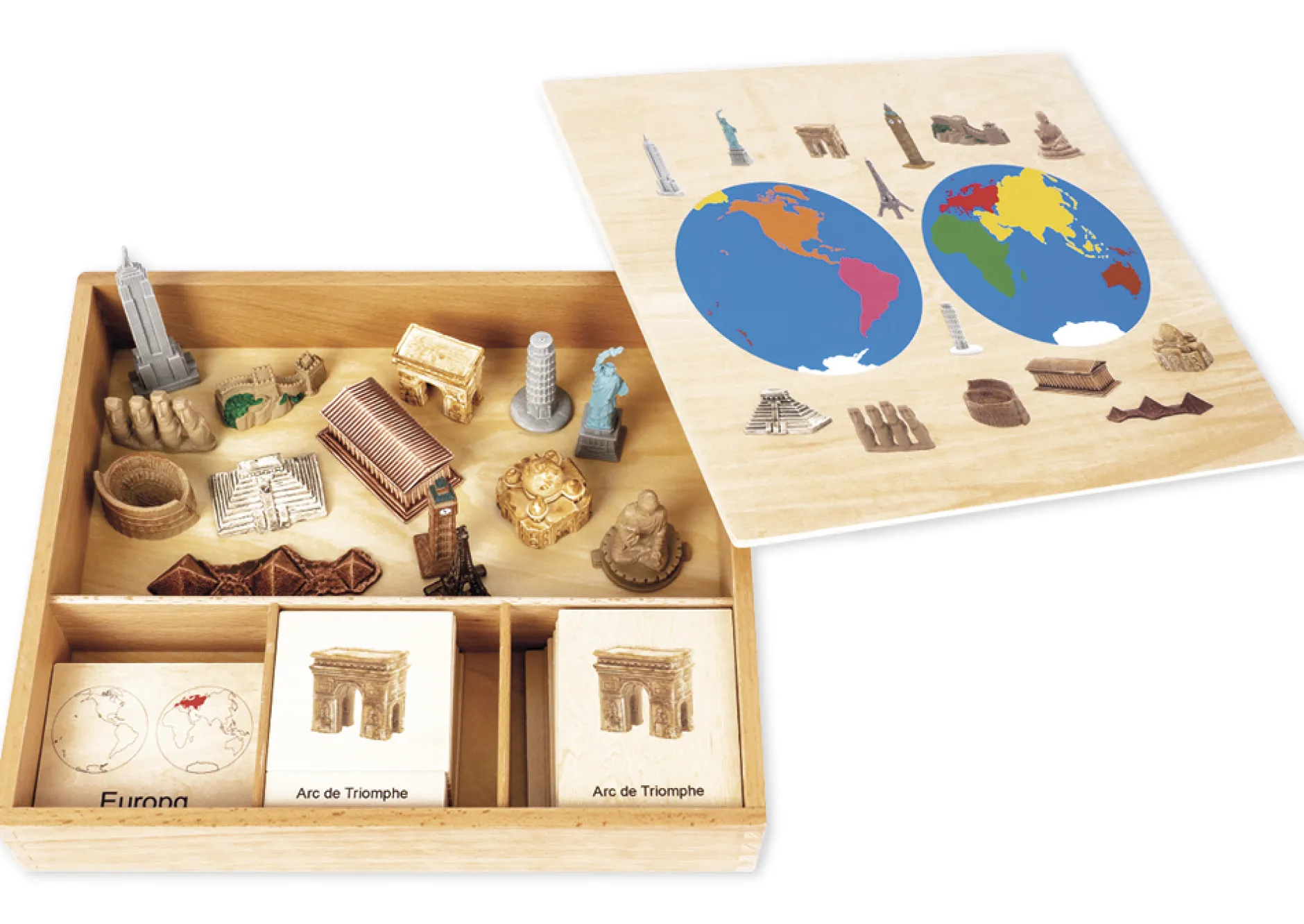 TimeTEX Wahrzeichen-Kontinent-Box "Montessori Premium"