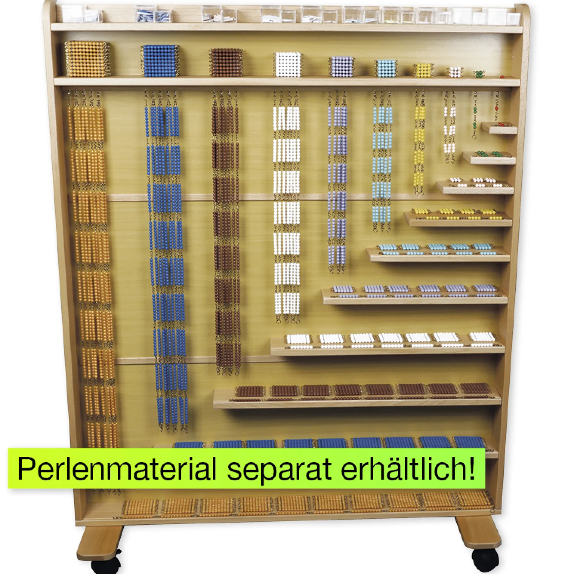 TimeTEX Wandregal für das Perlenmaterial "Montessori Premium"