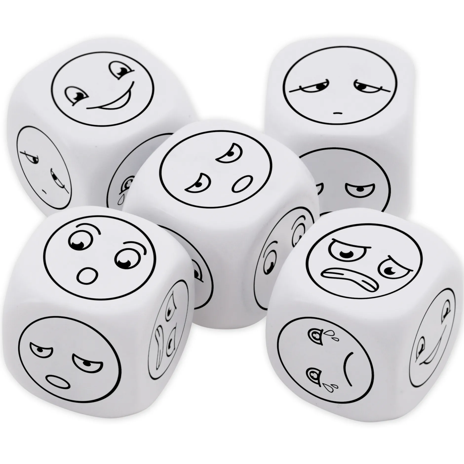 TimeTEX Würfel-Set Emotionen "6 Gesichter", 5-tlg.