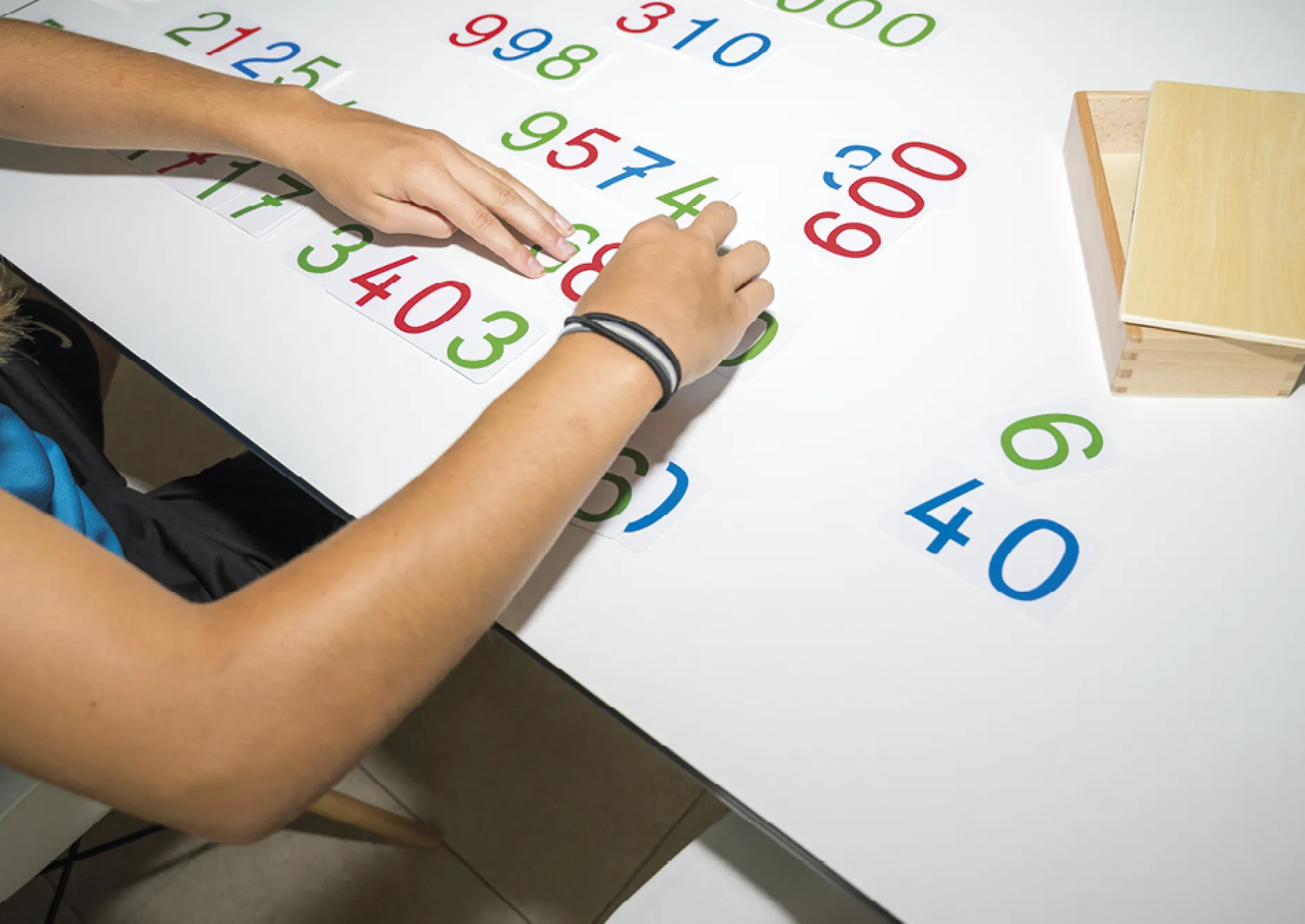 TimeTEX Zahlenkarten groß, 1-9.000, Kunststoff "Montessori Premium"