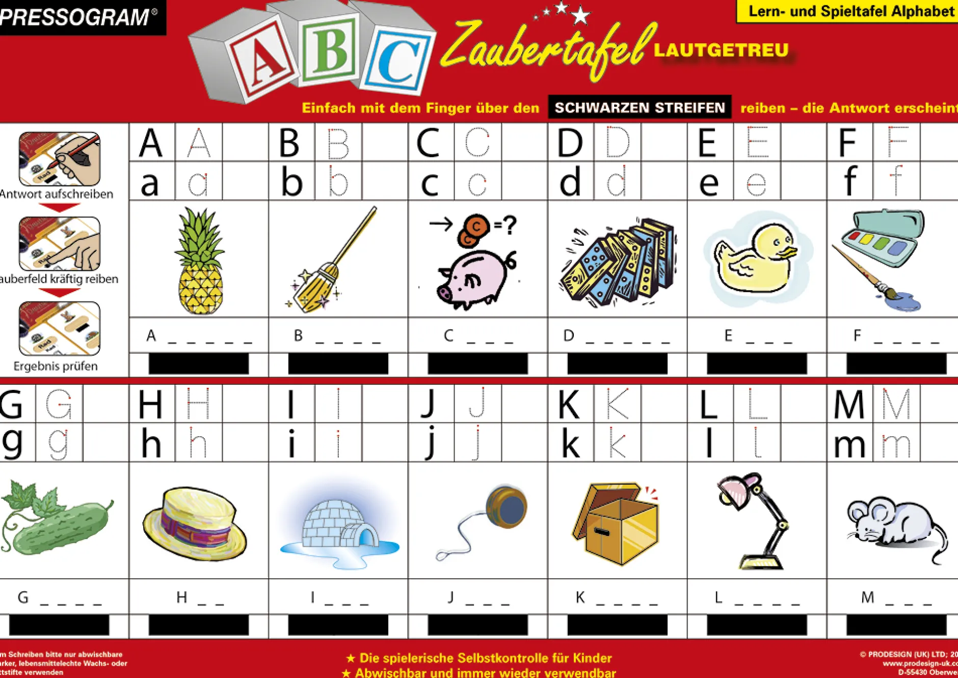 TimeTEX Zaubertafel "ABC" Lautgetreue Worte