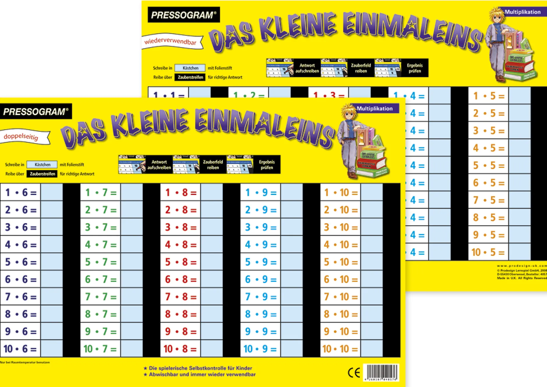 TimeTEX Zaubertafel "Mathematik" Kleines 1 x 1