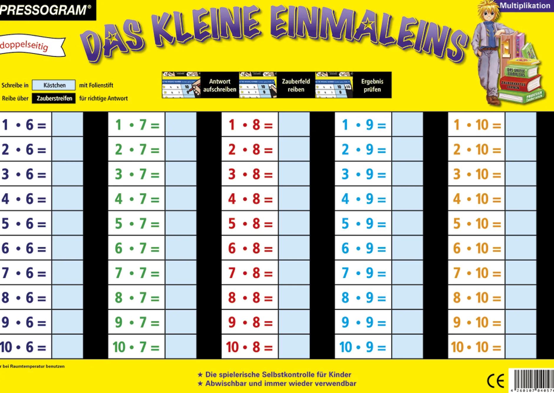 TimeTEX Zaubertafel "Mathematik" Kleines 1 x 1