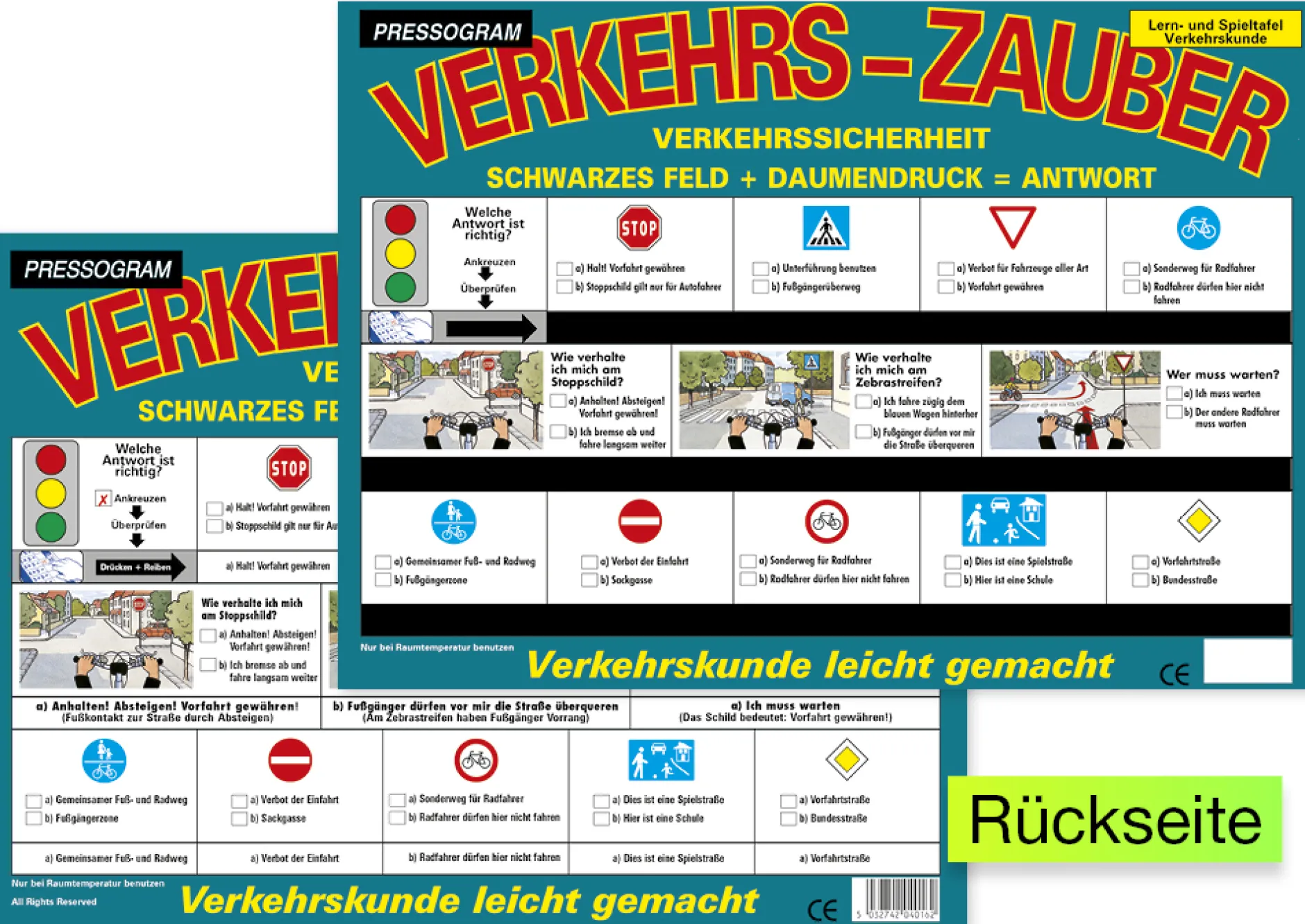 TimeTEX Zaubertafel "Verkehrserziehung" Fahrrad-Verkehrssicheheit
