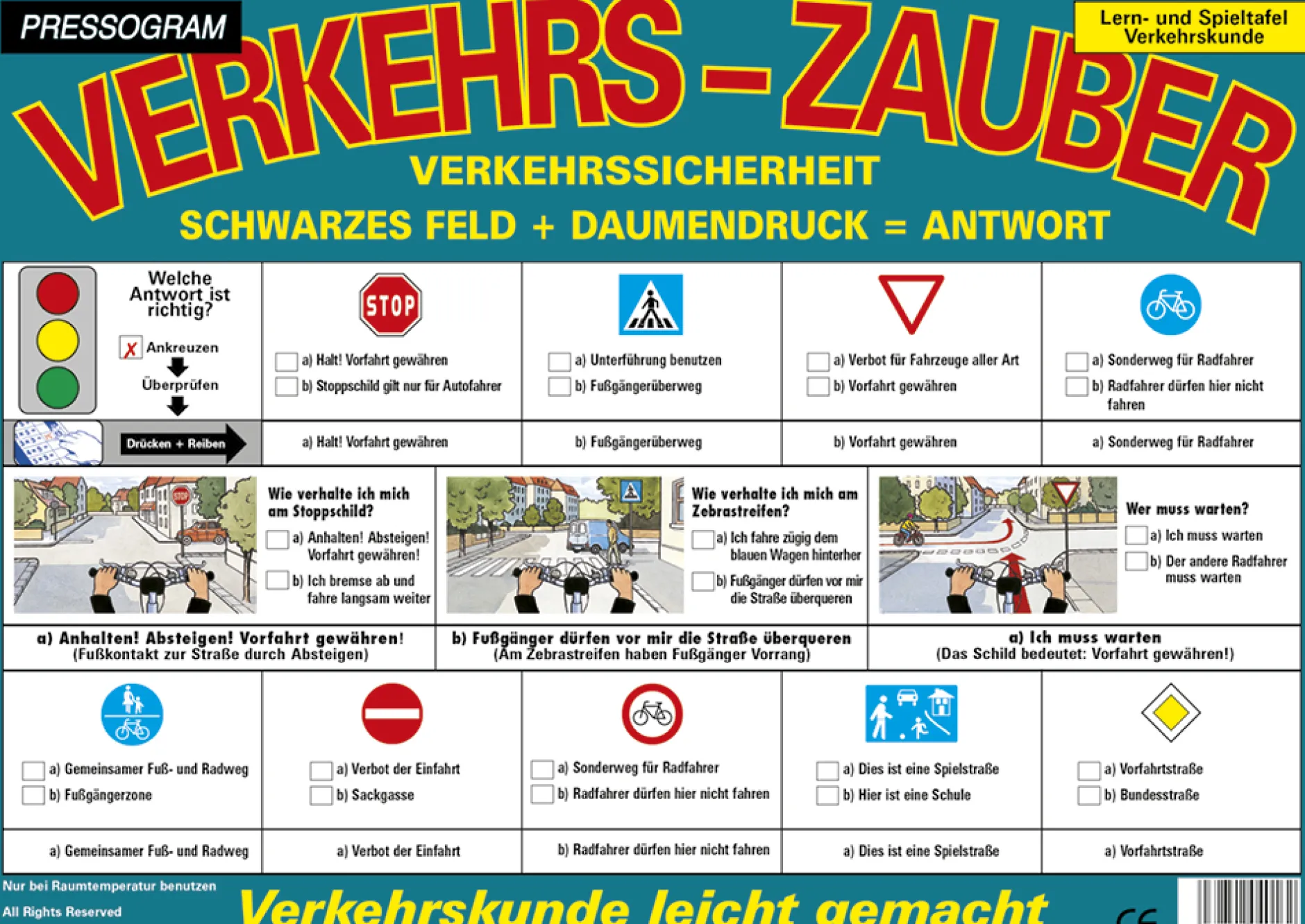 TimeTEX Zaubertafel "Verkehrserziehung" Fahrrad-Verkehrssicheheit