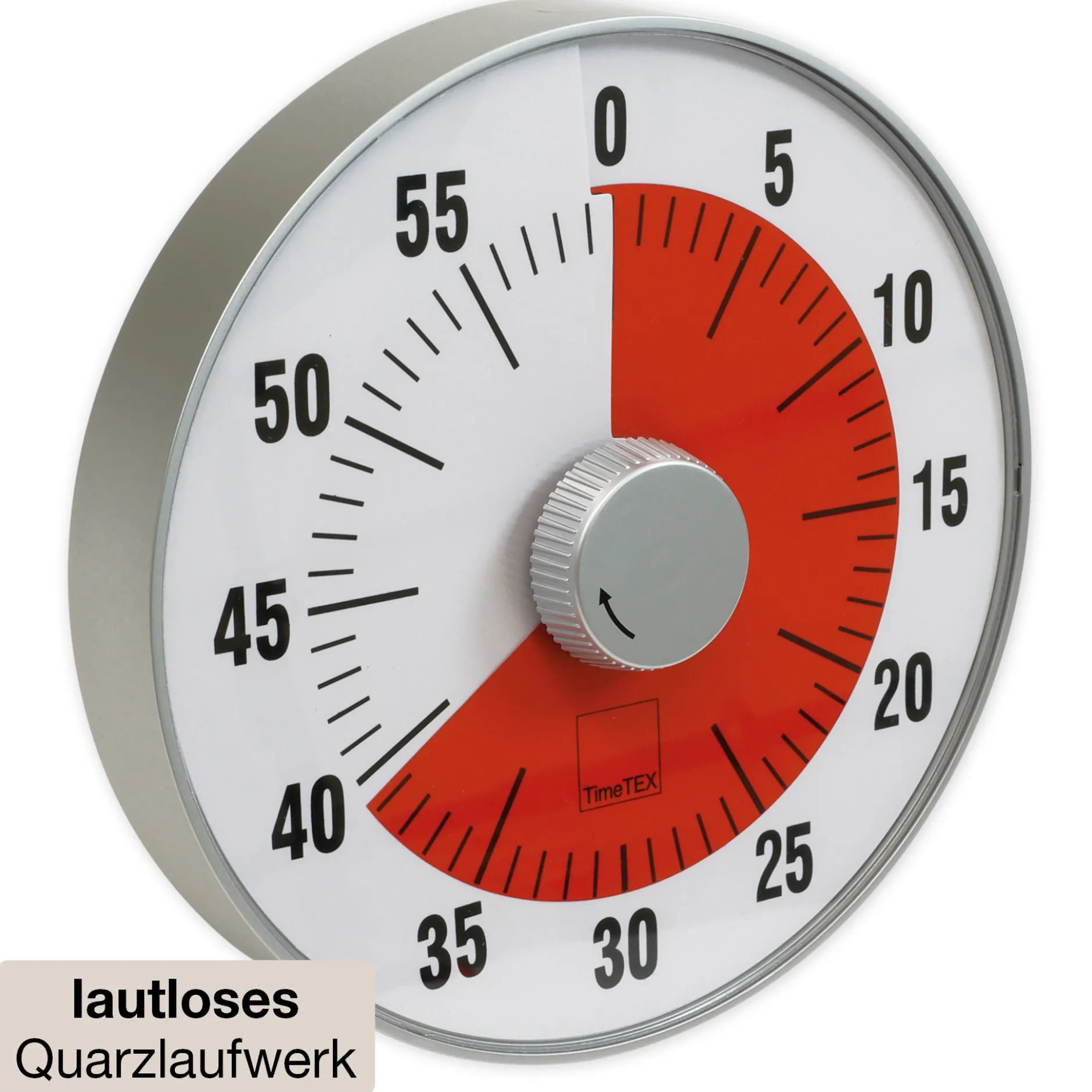 TimeTEX Zeitdauer-Uhr "lautlos" L, 19 cm ø
